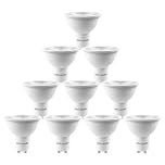 paul russells GU10 LED Bulbs Bright Daylight 6500K, 4.5W 50W Equivalent LED Light Bulb Pack of 10, GU10 Spotlight Bulbs 345lm, Ceiling Light LED Bulbs for Home Lighting (Non-Dimmable)