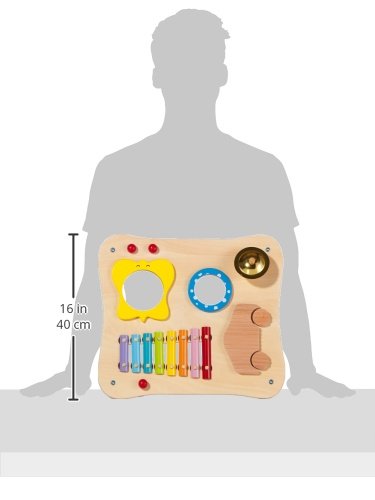 1166 Tavolo Musicale In Legno Small Foot, Incl. Xilofono, Tamburello, Bacchette In Legno, A Partire Da 3 Anni - 6