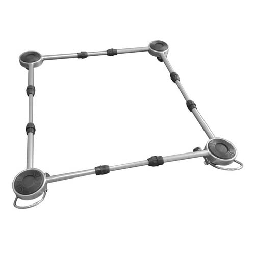 Carrinho Para Fogão Geladeira Suporte Pé Gira Fácil Inox