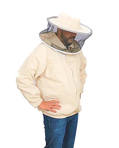 Forest Beekeeping Jacket with Round Veil Hood, Professional Premium Beekeeper Jackets (Small) Forest Beekeeping Jacket with Round Veil Hood, Professional Premium Beekeeper Jackets (Small)