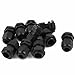 Tool parts 10 Pcs 4mm-8mm Diameter Cable Glands Plastic Fasteners Joints Connector PG9