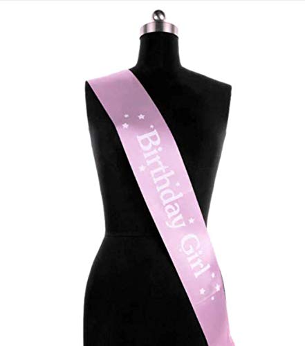 Fashionable Pink Satin Sash Birthday Girl with White Lettering - 18th, 21st, 30th Birthday Party - Happy Birthday Sash-image-33