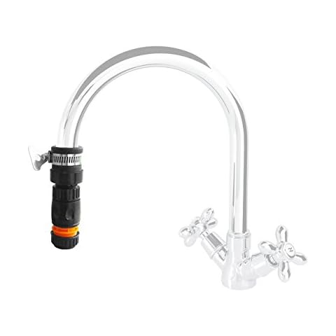 Cost Wise WIDE Rubber tap connector for kitchen/mixer taps - 22-24mm + Matching Hose Connector Cover