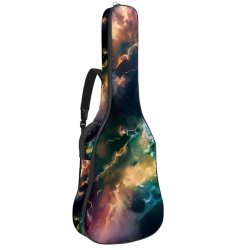 Housse de guitare imperméable 109 cm sac à dos léger anti-pluie à motif nuages
