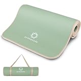 【Amazon.co.jp限定】 プリマソーレ(Primasole) エッジガード ヨガマット 厚め 10mm セージグリーン/ベージュ yoga 体幹トレーニング 筋トレ フィットネス キャリーバンド付き