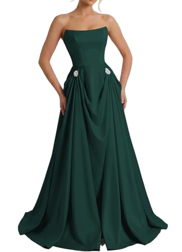 Robe de bal de fin d'année corset en satin froncée haut de gamme