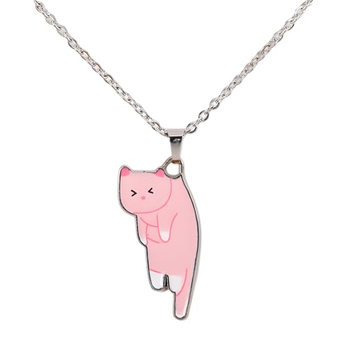 Collier chat noir breloque en argent, bijou ras de cou quotidien