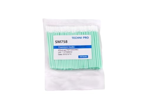 Techni-Pro TNP100029BG - MSWB758 Cleanroom ESD Micro Polyester Knit Swab, Static Dissipative Poly Hdl, 100/Bg