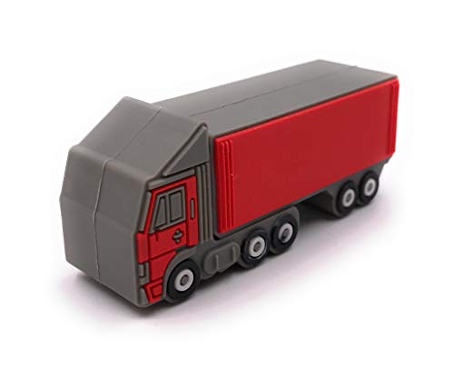 Onwomania Truck Lorry Car Vehicle Gray Red Funny Usb Stick 16 Gb Usb 2.0 Memory Stick Data Carrier