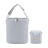 Solution Légère pour Poussette : Conçu avec une forme pliable et compacte, le sac à biberon isotherme s'attache proprement à une poussette, améliorant la mobilité pour les voyages et les balades tranquilles. Sa compatibilité avec le rangement dans un sac à dos assure un transport facile, répondant aux besoins des parents occupés qui valorisent la praticité et la facilité d'utilisation. Un accessoire pour les déplacements sans effort.