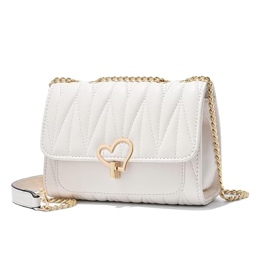 Mujeres Fashion Peach Heart Messenger Messenger Color Females Cuadros Popular De La Cadena De Hombro Poldes Para Damas