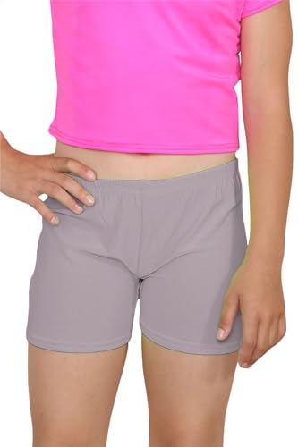 Pantalones cortos de baile elásticos para niñas de 5 a 6 años en color negro