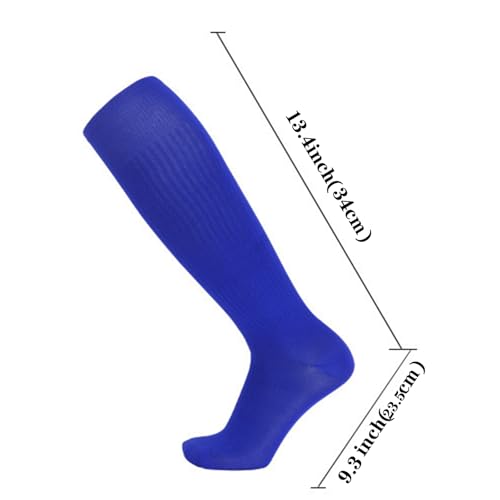 6 Pairs Mens Soccer Socks Stretchy Knee High Tube Colorful Football Athletic Team Socks for Men2