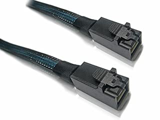 1-Meter Internal Mini SAS HD SFF-8643 to SFF-8643 Cable with 30 AWG Wire, 100 Ohms Impedance & 12 Gb/s Data Rate - Compatible with Fibre Channel, Infiniband & SAS 2.1 - RoHS Compliant