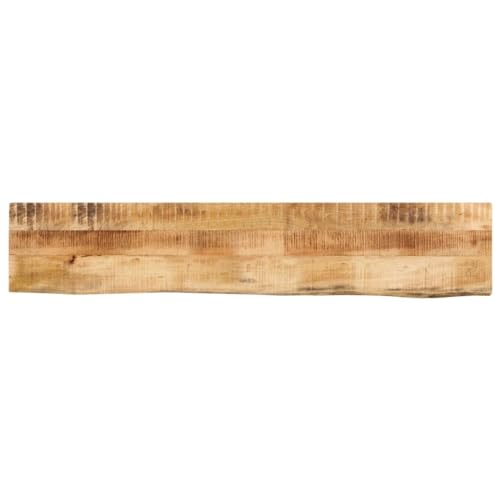 vidaXL Tischplatte, Holzplatte für Tisch Esstisch Couchtisch, Massivholzplatte Baumkante, Ersatztischplatte, 160x20x2,5cm Massivholz Raues Mangoholz