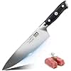 SHAN ZU Japanese Chef Knife 20cm, Ultra Sharp Kitchen Knives German Stainless Steel Professional Carving Knife, Utility Knife with Ergonomic Handle, Chef's Knife for Home Kitchen & Restaurant