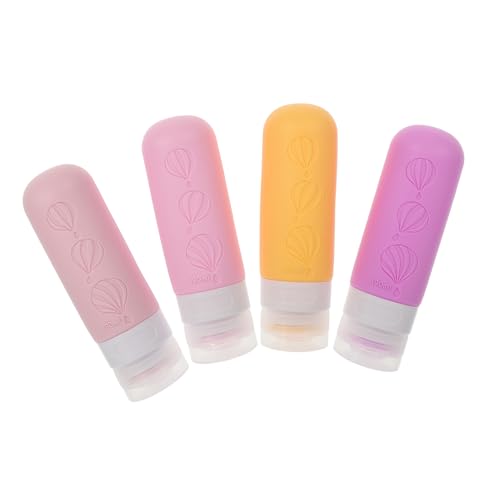 BESPORTBLE Juego De 4 Botellas para Champú Y Acondicionador Minibotellas Subbotellas De Viaje para Artículos De Tocador Loción Exprimible Dispensador De Champú Cremas Cosméticas Gel De