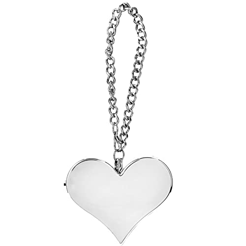 Alarma de Seguridad, Alarma de Seguridad Personal en Forma de Corazón 130DB, Sirena de Autodefensa de Emergencia con Llavero(plata) Cover