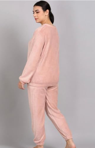 Image of Women's Winter Nightsuit, Thermal Fleece Pyjama Set