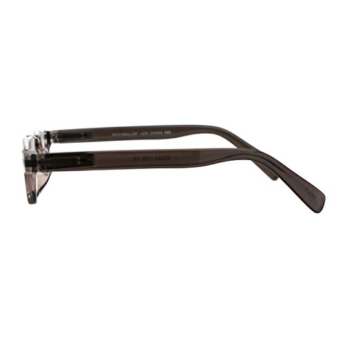 Magnified Lens Reading Glasses Cropped Flat Top Half Rim Spring Hinge4