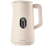 QUAXWELL 1.5L Electric Kettle Stainless Steel, Double Wall Cool Touch Teapot,...