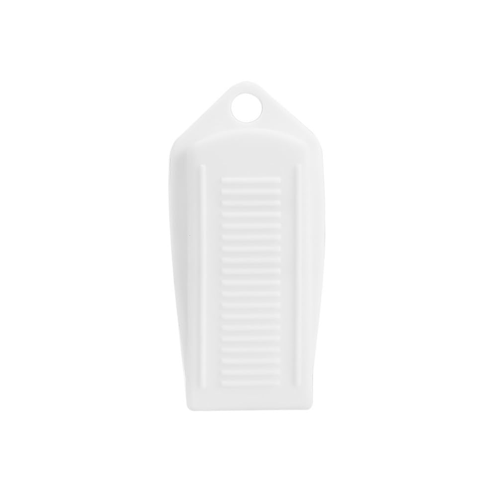 Safety Silicone Door Stop Stopper Block Wedge Doorstops Door Stopper Home Office Door Anti-Collision Stop(White)
