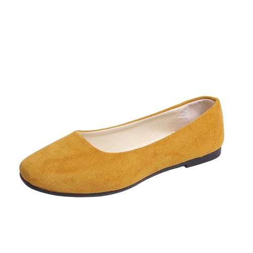 Pointed Toe Ballet Flats for Women, Faux Suede Slip-On Dress Shoes: Soft Flat Sole - Dressy Ballerina Pumps | Office Work Wedding Travel Shopping Business Casual and Everyday Walking Footwear by generic