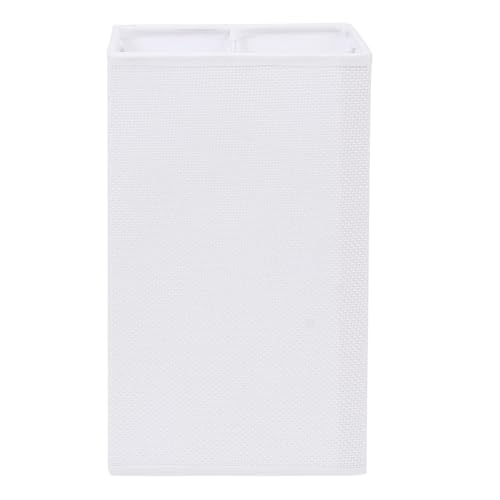 Elegant White Linen Square Fabric Lamp Shade for E27 Fittings – Perfect for Bedroom, Study, and Dining Areas