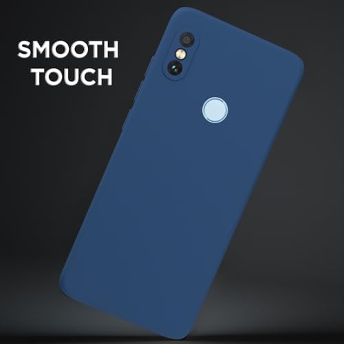 Image of Outlouders Back Cover for Redmi Note 5 Pro | Camera Protection | Durable Soft Matte Silicone Bumper Case (Blue)