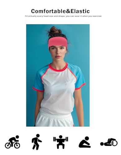 Image of Headbands for Men & Women, Sweat Headband Non-Slip Sweatband Sports Running Cycling Yoga Basketball Workout Football Training