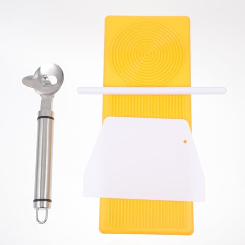 JHKNNK Kit de 4 Herramientas para Hacer Pasta Tablas de Pp y Acero Inoxidable, Diseño Práctico y Duradero para Cocina en Colores Surtidos Color Aleatorio