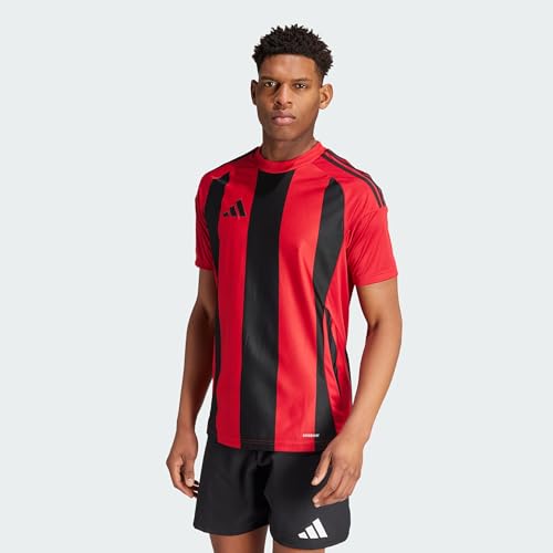 adidas Men's Striped 24 Jersey, Team Power red 2/Black, S