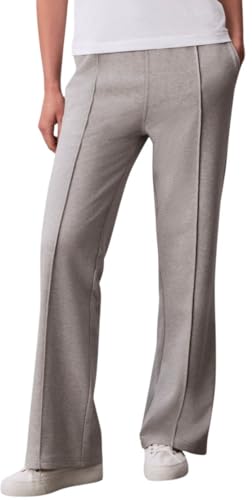 Calvin Klein Women's Archive Logo French Terry Straight Leg Jogging Bottoms, Grey (Heroic Grey Heather), XS