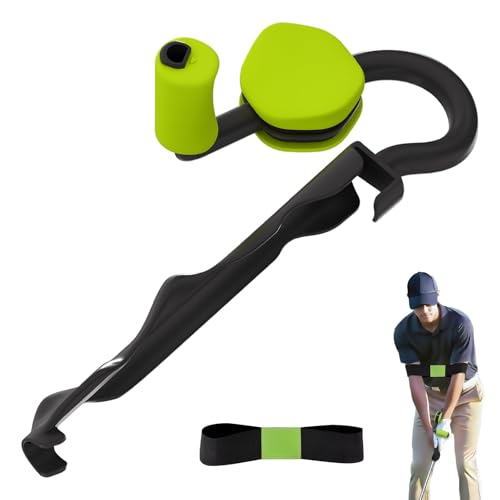 LGRAHED Golf Swing Trainer with Golf Swing Training Aid Golf Grip Trainer Enhance Grip Strength Precision Correct Hand Posture Wrist Trainer Kit with Arm Band for All Golfers