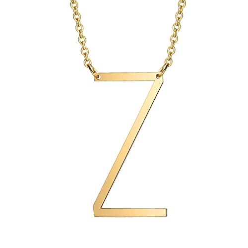 Image of Yellow Chimes Fashion Stainless Steel Gold Plated Initial Letter Pendant for Women and Girls