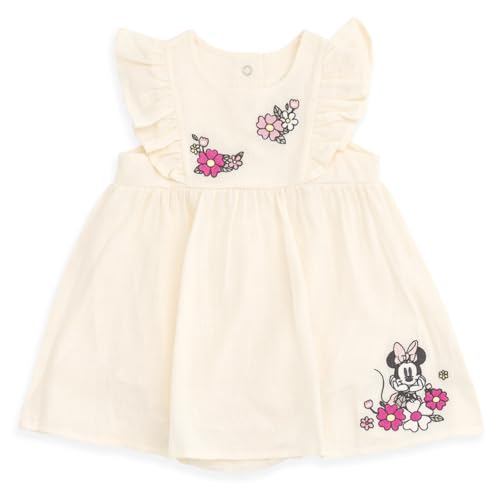 Image of Disney Minnie Mouse Linen Summer Dress Newborn to Little Kid Sizes (Newborn - 7-8)