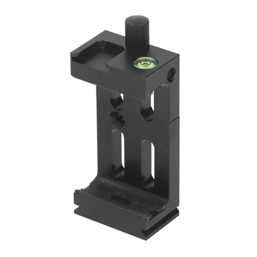 WIHFHGZ Soporte Universal para Teléfono de Aluminio, Clip Ajustable con Montura para Zapata Fría y Adaptador de Expansión - Diseño de Ranura Arca, Compatible con Trípodes y Accesorios