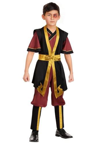 Disfraz completo de príncipe Zuko para niños miniatura 1