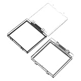 AKOOSY 2 Stück Quadratische Kunststoff Knopfschutz Abdeckung für PC und Waschmaschine mit Transparentem Design und Einfacher Installation für Büro und Zuhause