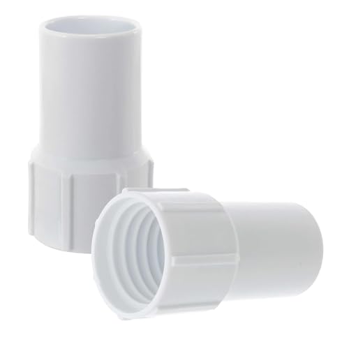 2Pack 1-1/2'' ABS Plastic Pool Hose Cuff for Spiral Wound Swimming Pool-Connects the Vacuum Head to...