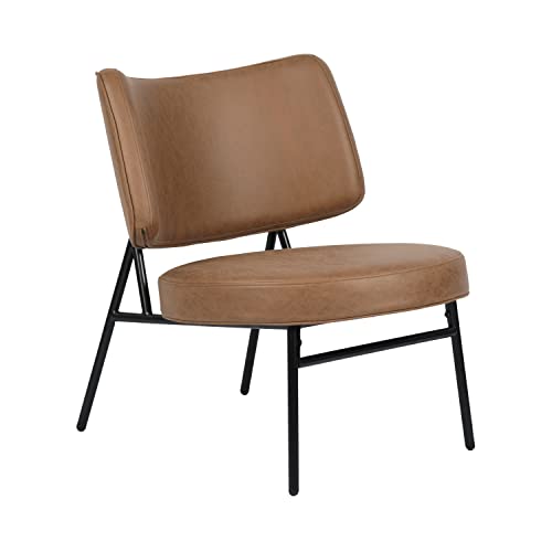 Reviews de Sillones en Oferta para comprar hoy. 50 FurnitureR Sillón Tapizado Cuero Moderno, Sillones Ocio Retro con Patas Metal, Sillón Individual sin Brazos con Asiento Esponja Alta Densidad para Dormitorio y Sala Estar Marrón