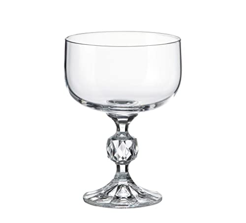 Jogo de 6 Taças para sobremesa Claudia em cristal ecológico 200ml D8xA12,5cm