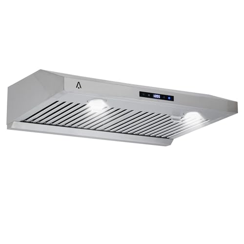 Wall Mount Range Hood 30", Stainless Steel Chimney-Style Over Stove Vent Hood with Ducted/Ductless Convertible Duct, 3-Speed ​​Exhaust Fan, Led Lights, Permanent Filter, 400 Cfm
