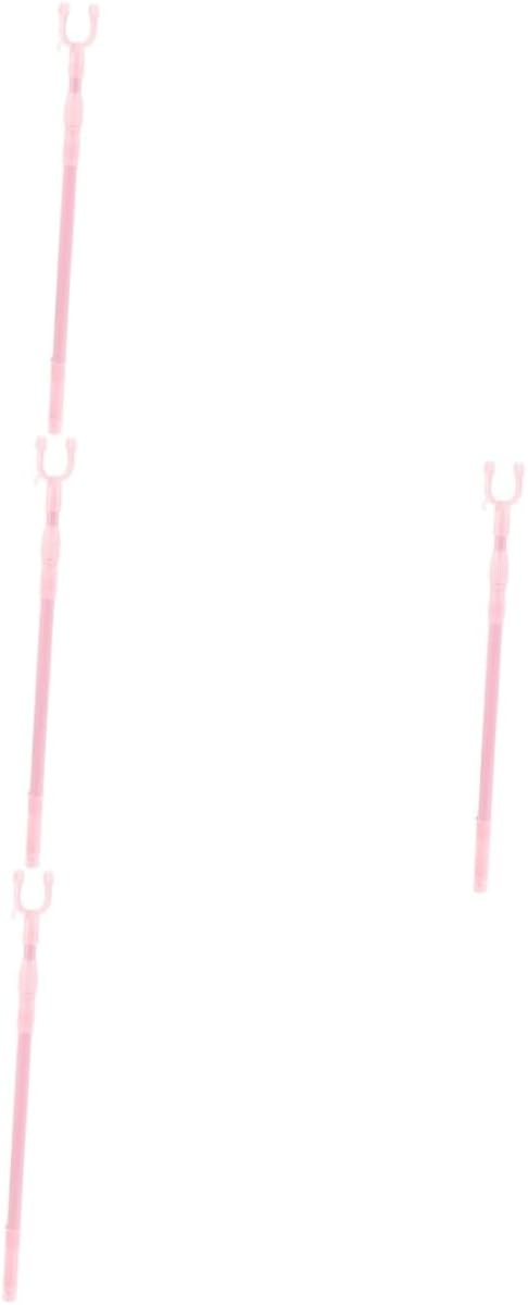 Mobestech 4pcs Telescoping Clothes Reach Stick Clothesline Pole with Hook for Easy Drying Lightweight Portable Design for Convenient Laundry Activities for High Areas and Balconies