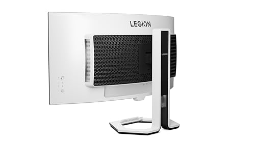 Lenovo Legion Pro 34WD-10 - Écran Gaming de 34" Incurvé avec Eyesafe (WQHD, OLED, 240Hz, 0.03ms, HDMI+DP, Cable DP, AMD FreeSync Premium Pro, Haut-parleurs) Réglage en Inclinaison - Noir-Blanc