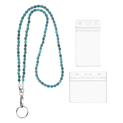Porte-clés en perles de pierre pour enseignante et femme active au bureau