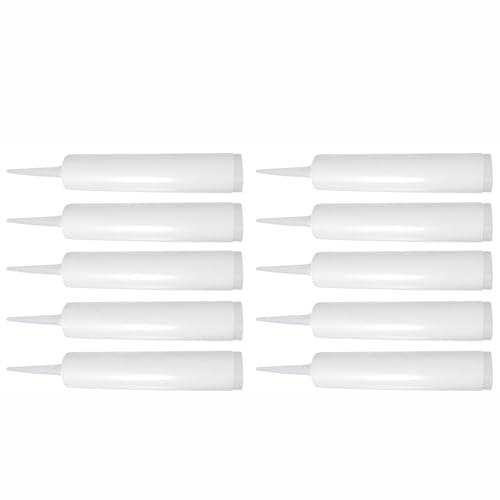 10 Pcs Caulk Nozzles Applicator, PC Spare Sealant Nozzles Caulking Tips for Silicone Adhesive Sealant, Replacement Extension Tools