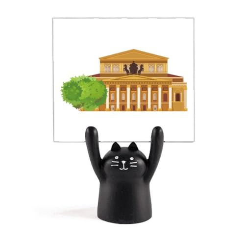 Décoration russe pour bureau avec ce porte-mémo chat noir cartoon