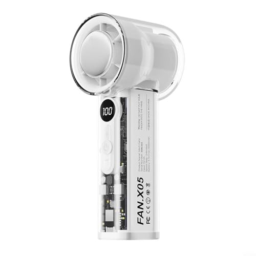 Ventilador portátil inalámbrico de alta velocidad perfectamente diseñado para mantenerte fresco con estilo dondequiera que vayas (blanco)