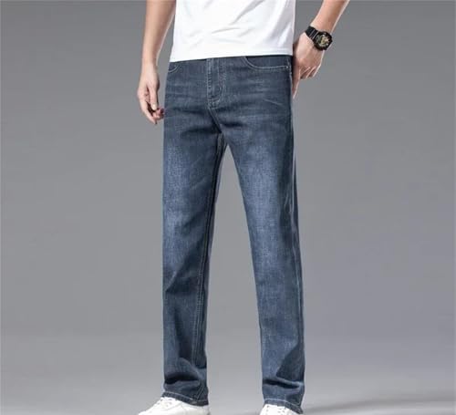Mens Jeans Straight Casual Light Comfortable Stretch Denim Pants Classic Trousers Streetwear4